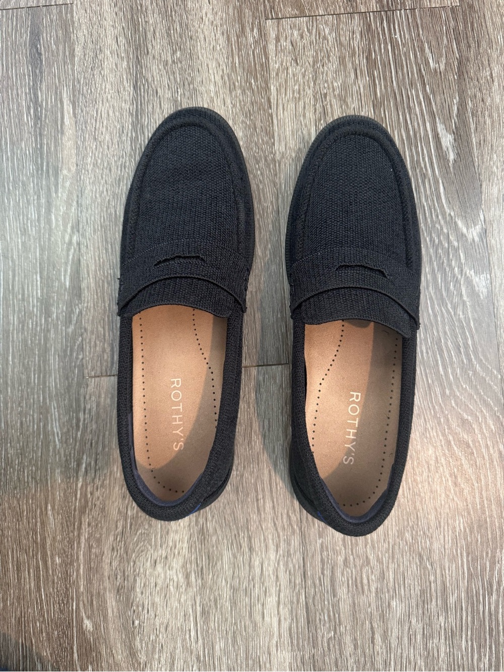 Rothy's Black Knit Penny Loafers
